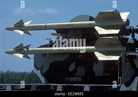 CHAPARRAL SURFACE-TO-AIR MISSILES AT McGREGOR FIRING RANGE, UNITED STATES ARMY, NEW MEXICO, USA Stock Photo