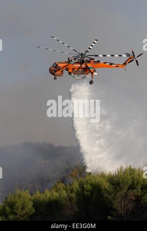 Firefighters are in action Stock Photo