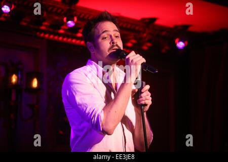 A preview of upcoming concerts held at the 54 Below nightclub at Studio 54.  Featuring: Mitchell Jarvis Where: New York, New York, United States When: 10 Jul 2014 Stock Photo