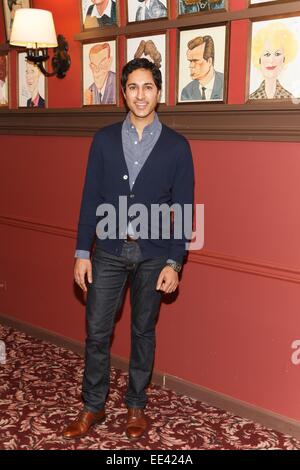 New York, NY, USA. 13th Jan, 2015. Maulik Pancholy Photo Call for IT'S ONLY A PLAY on Broadway Welcomes New Cast Members, Sardi's, New York, NY January 13, 2015. Credit:  Jason Smith/Everett Collection/Alamy Live News Stock Photo