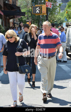 Taylor Swift spotted out in New York wearing all black carrying the Dolce & Gabbana 'Sara Handbag'  Featuring: Taylor Swift,Scott Swift,Andrea Finley,Andrea Finlay Where: Manhattan, New York, United States When: 11 Jul 2014 Stock Photo