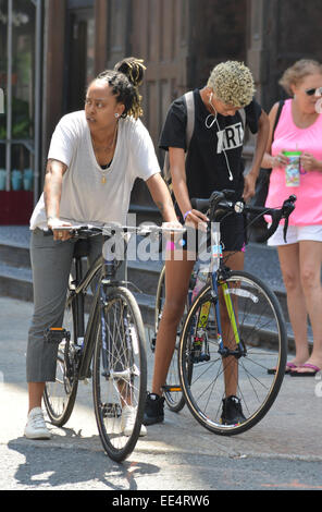 Willow Smith spotted riding her bike in New York  Featuring: Willow Smith Where: New York, New York, United States When: 11 Jul 2014 Stock Photo