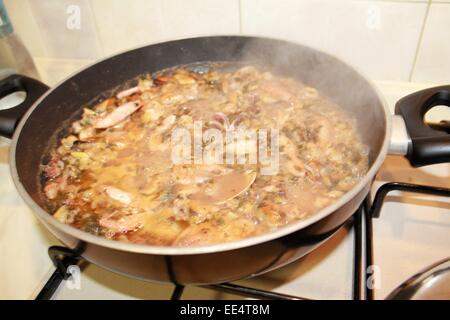 fish sauce in the pan Stock Photo