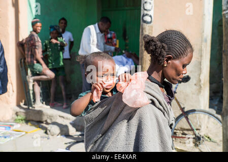 ethiopia street scenes, Mekele or Mekelle, Ethiopia, Africa Stock Photo