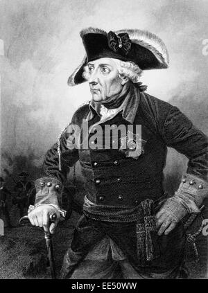 Frederick II, Frederick the Great (1712-86), King of Prussia (1740-86), Portrait Stock Photo