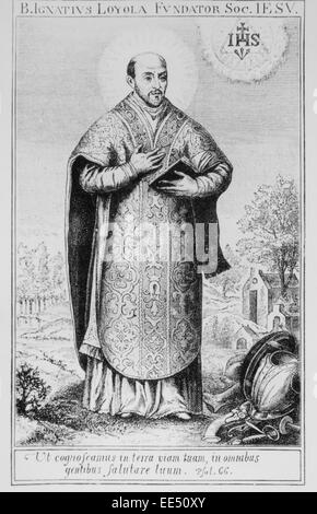 Ignatius of Loyola (1491-1556), Spanish Priest & Theologian and Founder of Society of Jesus (Jesuits), Portrait Stock Photo