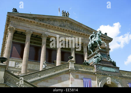 Deutschland, Berlin, Europa, Hauptstadt, Stadt, Sehenswuerdigkeit, Berlin-Mitte, Museumsinsel, Alte Nationalgalerie, Detail, Rei Stock Photo