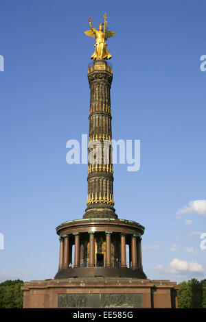 Deutschland, Berlin, Europa, Hauptstadt, Stadt, Sehenswuerdigkeit, Stadtteil Berlin-Tiergarten, Grosser Stern, Siegessaeule, Det Stock Photo