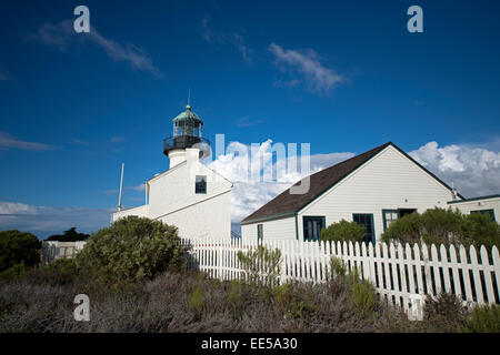 Old Point Loma Lighthouse, Cabrillo National Monument, Point Loma, San Diego, California USA Stock Photo