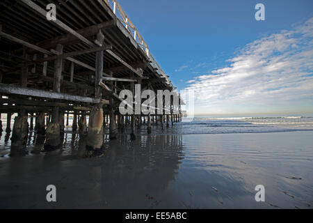 Crystal Pier, Pacific Beach, San Diego, California USA Stock Photo