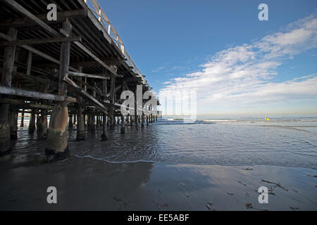 Crystal Pier, Pacific Beach, San Diego, California USA Stock Photo