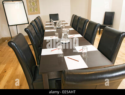 Conference and seminar room set up for business meeting in hotel Stock Photo