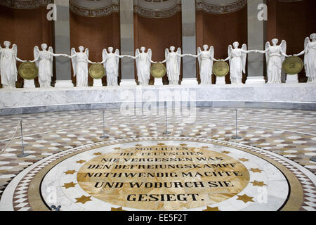 Deutschland, Bayern, Kehlheim, Michelsberg, Befreiungshalle, Detail, Niederbayern, antikisierender Rundbau, erbaut 1837, Gebaeud Stock Photo