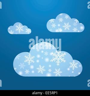 Weather in cloud. Vector. Winter theme Stock Vector
