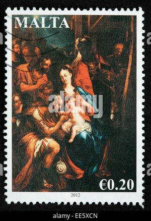 Maltese postage stamp Stock Photo