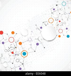 Network color technology communication background Stock Vector