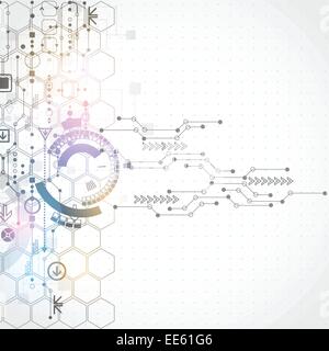 abstract background concept technology network futuristic vector ...