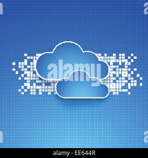 abstract technology cloud theme backgrounds. Vector illustration Stock Vector