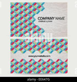 Abstract retro-style set of cards. Vector Stock Vector