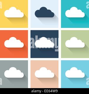 Data cloud icons set, cartoon style Stock Vector Image & Art - Alamy