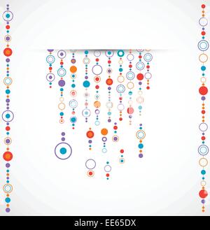 Abstract background with color circle and dotts Stock Vector