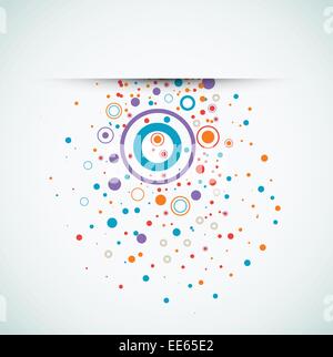 Abstract background with color circlec and dotts Stock Vector