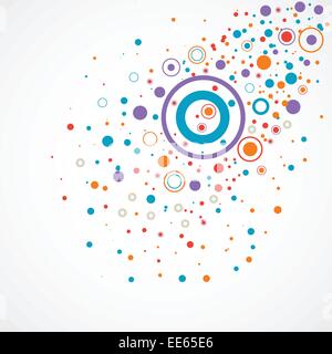 Abstract background with color circlec and dotts Stock Vector