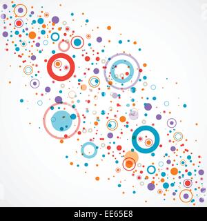 Abstract background with color circle and dotts Stock Vector