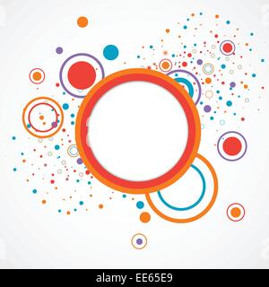Abstract background with color circlec and dotts Stock Vector