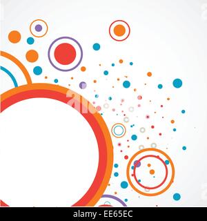 Abstract background with color circle and dotts Stock Vector
