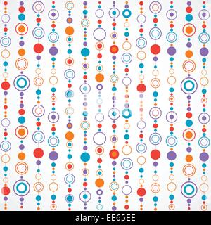 Abstract seamless background with color circles and dotts Stock Vector