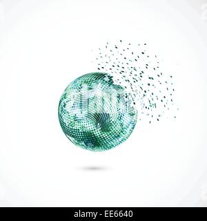 Sphere explosion. Stock Vector