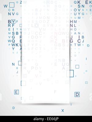Abstract background with the sparse letters of the English alphabet Stock Vector