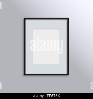 Black frame on a wall vector background design for your content. Vector illustration EPS10. Stock Photo