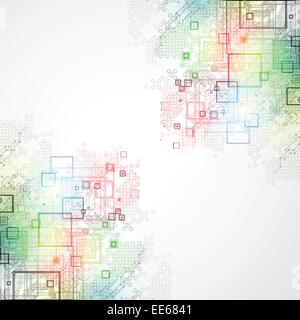 Abstract technological background with various technological elements Stock Vector