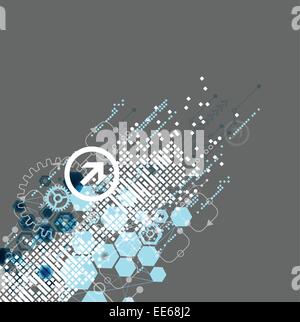 Abstract technology background with hexagonal shapes. Vector Stock ...