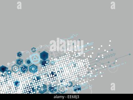 Abstract technology background with hexagonal shapes. Vector Stock ...