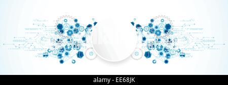 Abstract technology background with hexagonal shapes. Vector Stock Vector