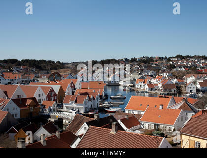 View across Skudeneshavn waterfront - Rogaland - Norway Stock Photo