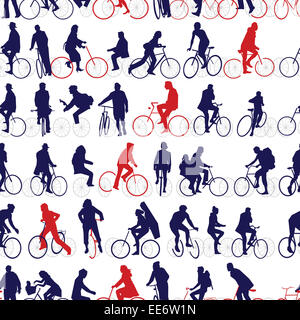 Bicyclists Swatch Stock Photo