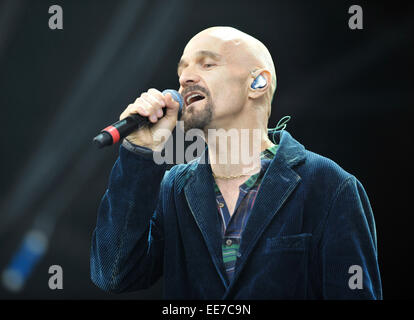 T in the Park 2014 - Day 2 - Performances - James  Featuring: James,Tim Booth Where: Kinross, United Kingdom When: 12 Jul 2014 Stock Photo