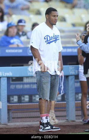 Celebrities at the LA Dodgers game. The Los Angeles Dodgers defeated the  Colorado Rockies by the, Stock Photo, Picture And Rights Managed Image.  Pic. WEN-WENN31828628