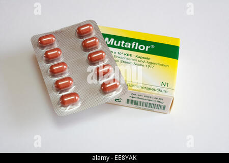 Mutaflor E Coli Nissle Probiotic tablets, digital image only Stock Photo