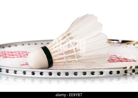 Badminton Racket on white background Stock Photo - Alamy