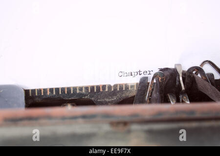 "chapter one" written on a typewriter Stock Photo