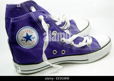 Pair of fake Converse Trainers, from Turkey. Stock Photo