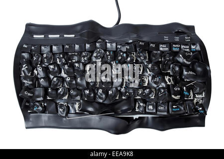 Burned keyboard Stock Photo