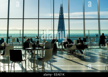 The Sky Garden is a public garden and viewing platform at the top of 20 Fenchurch Street, also known as the Walkie-Talkie Stock Photo