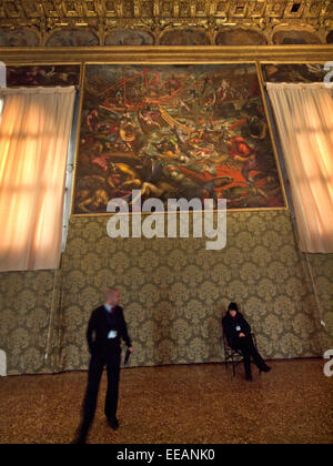 The Great Council Room in the Doge's Palace in Venice Stock Photo