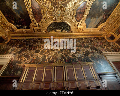 The Great Council Room in the Doge's Palace in Venice Stock Photo